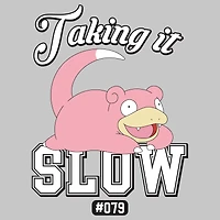 Pokemon Slowpoke Graphic Gray Unisex Short Sleeve T-Shirt