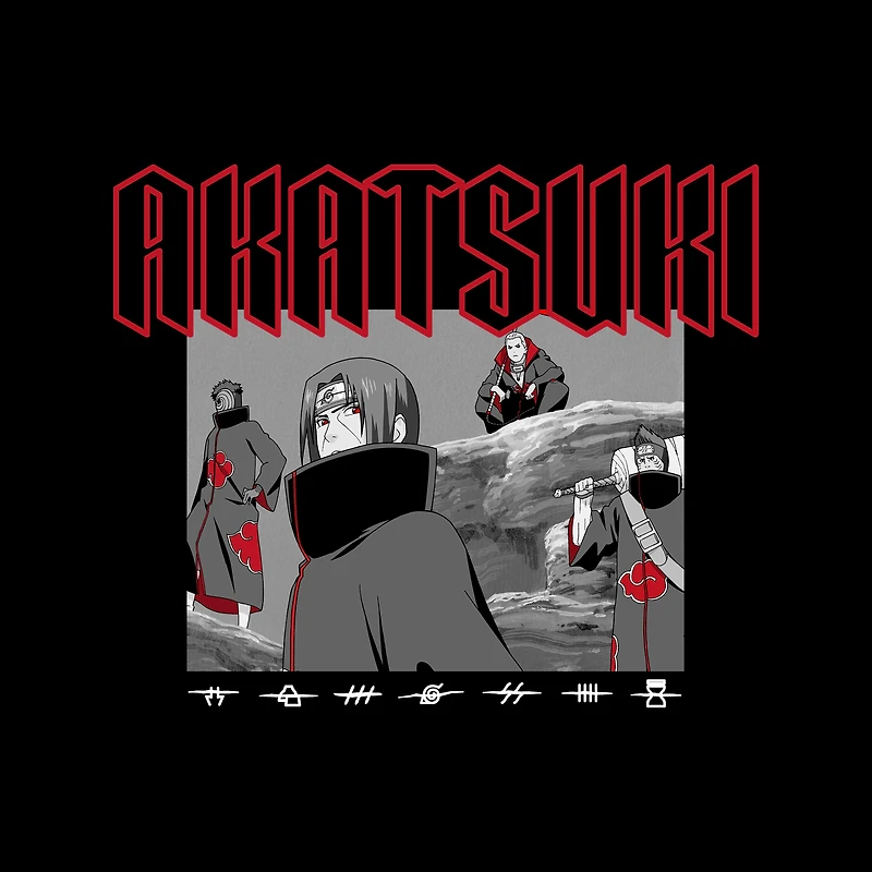 Naruto Akatsuki Band Unisex Short Sleeve T-Shirt