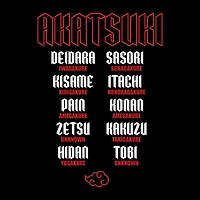 Naruto Akatsuki Band Unisex Short Sleeve T-Shirt
