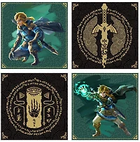 The Legend of Zelda: Tears of the Kingdom Link and Symbols 8x8-in Canvas 4-Pack