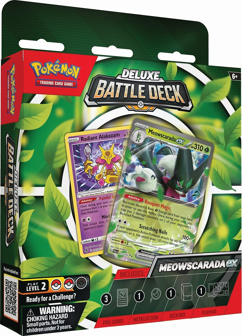 Pokemon Trading Card Game: Meowscarada ex or Quaquaval ex Deluxe Battle Deck (Styles May Vary