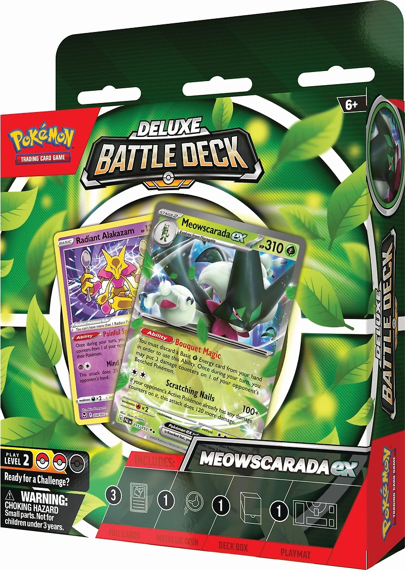 Pokemon Trading Card Game: Meowscarada ex or Quaquaval ex Deluxe Battle Deck (Styles May Vary