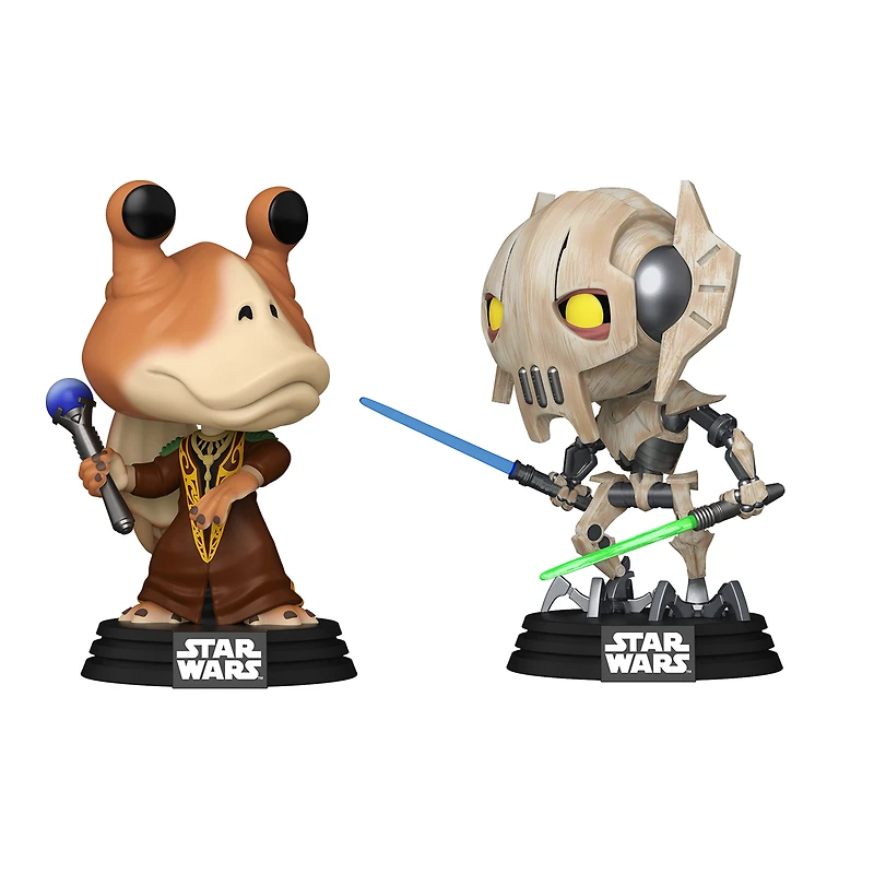 Funko POP! Star Wars: Clone Wars Duels Jar Jar Binks vs General Grievous Vinyl Bobblehead Figures 2-Pack GameStop Exclusive