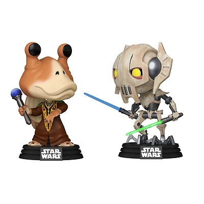 Funko POP! Star Wars: Clone Wars Duels Jar Jar Binks vs General Grievous Vinyl Bobblehead Figures 2-Pack GameStop Exclusive