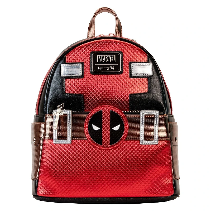 Loungefly Marvel Metallic Deadpool Cosplay Mini Backpack