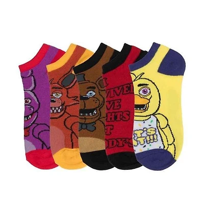 Five Nights At Freddy's Menacing Characters 5-Pair Ankle Socks