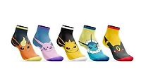 Pokemon Eevee Evolutions Juniors Unisex Ankle Socks 5-Pack