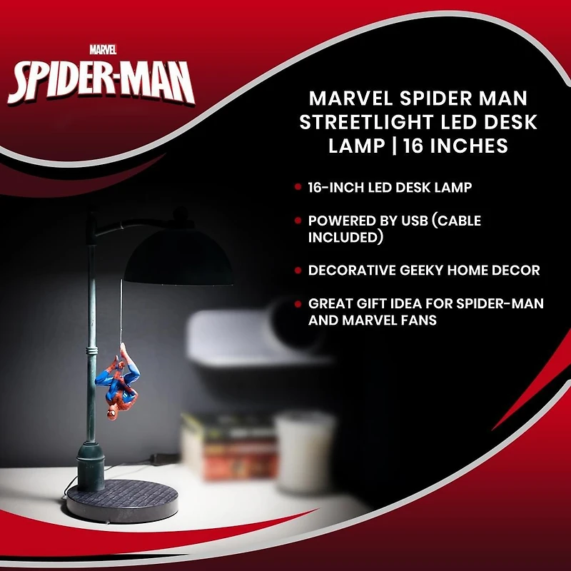 Marvel Spider-Man 16-in Streetlight LED Desk Lamp