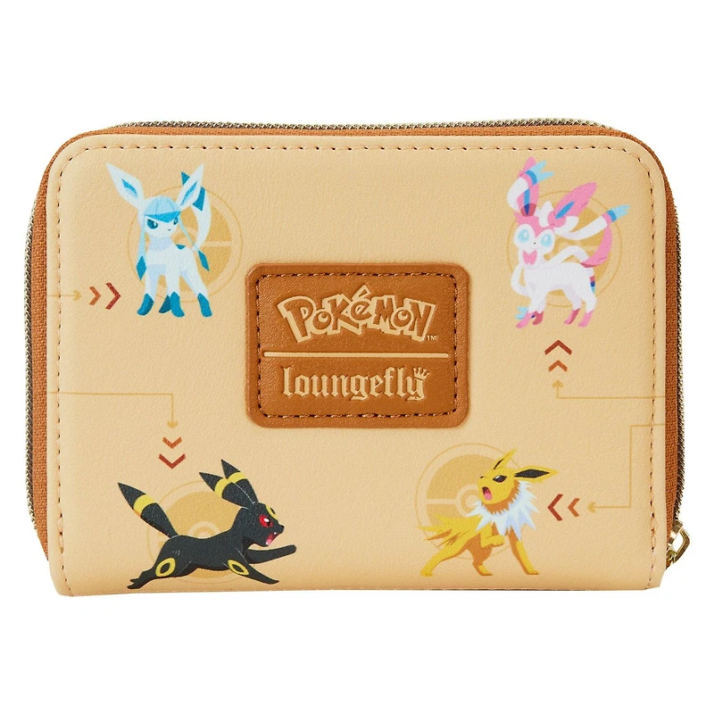 Loungefly Pokemon Eeevee Evolution Zip Around Bifold Wallet GameStop Exclusive