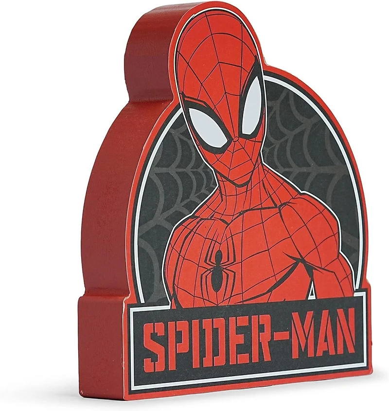 Silver Buffalo Spider-Man Badge Web Large Die Cut MDF Box Wall Sign