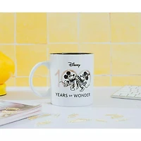 Silver Buffalo Disney 100 Years of Wonder Foil-Embossed 20oz Ceramic Mug
