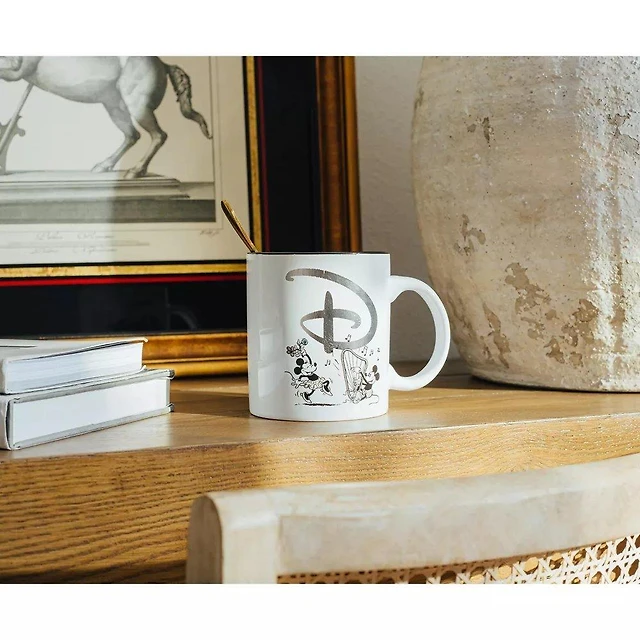 Silver Buffalo Disney 100 Years of Wonder Foil-Embossed 20oz Ceramic Mug