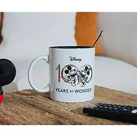 Silver Buffalo Disney 100 Years of Wonder Foil-Embossed 20oz Ceramic Mug
