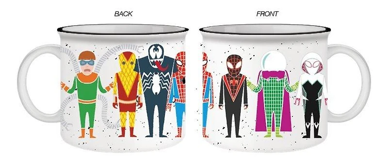 Marvel Spider-Man Character Line Up 20 oz Ceramic Camper Mug