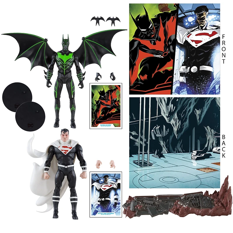 McFarlane Toys DC Multiverse Batman Beyond vs Justice Lord Superman Action Figure Set 2-Pack