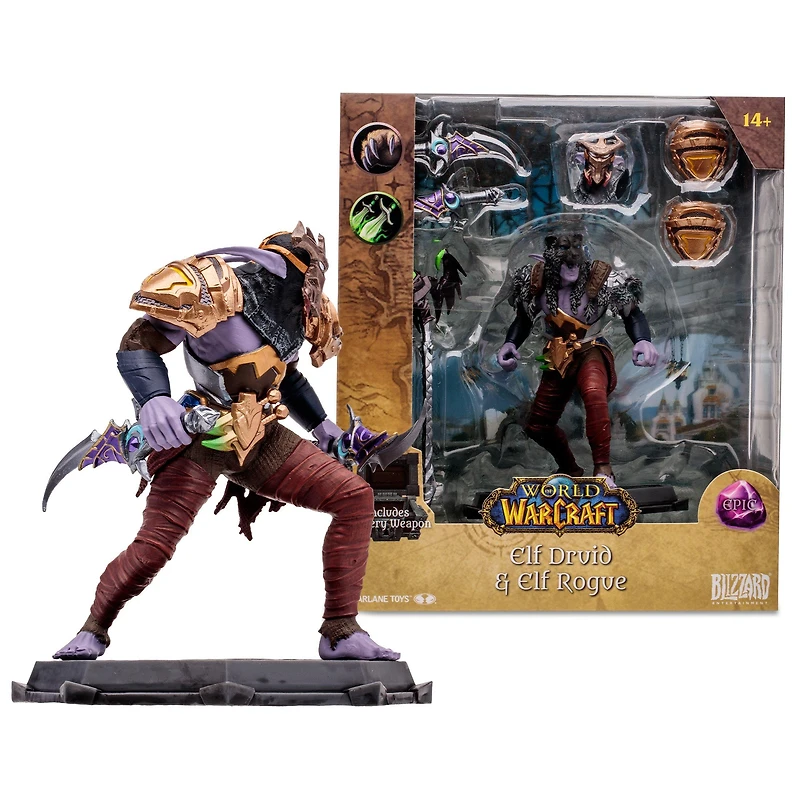 McFarlane Toys World of Warcraft Night Elf: Druid/Rogue (Epic) 6-in Action Figure