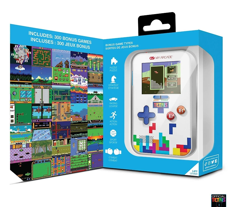 My Arcade TETRIS GO Gamer Classic Handheld Portable Video Game System with 301 Games
