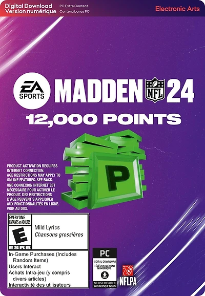Madden NFL 24 Points Pack - PC Origin 12,000