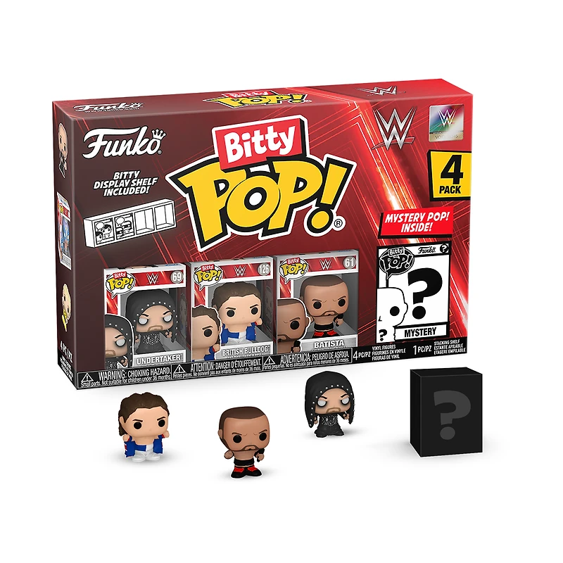 Funko Bitty POP! WWE Vinyl Figure Set 4-Pack (Undertaker, Batista, British Bulldog