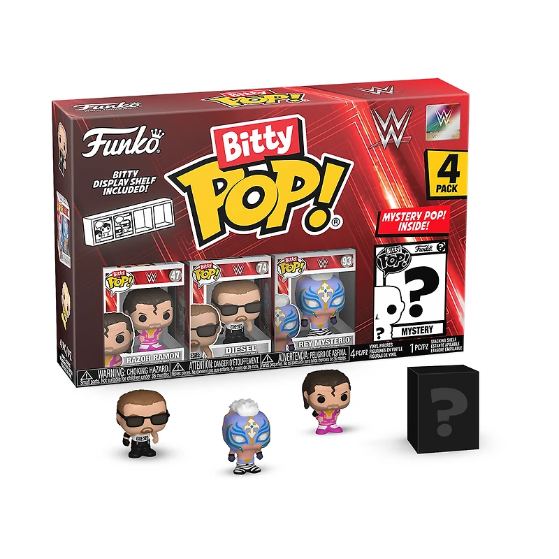 Funko Bitty POP! WWE Vinyl Figure Set 4-Pack (Razor Ramon, Diesel, Rey Mysterio