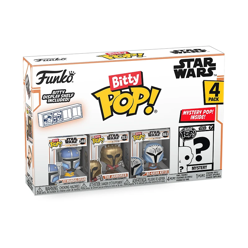 Funko Bitty POP! Star Wars: The Mandalorian (Heavy Mandalorian) Vinyl Figure Set 4-Pack