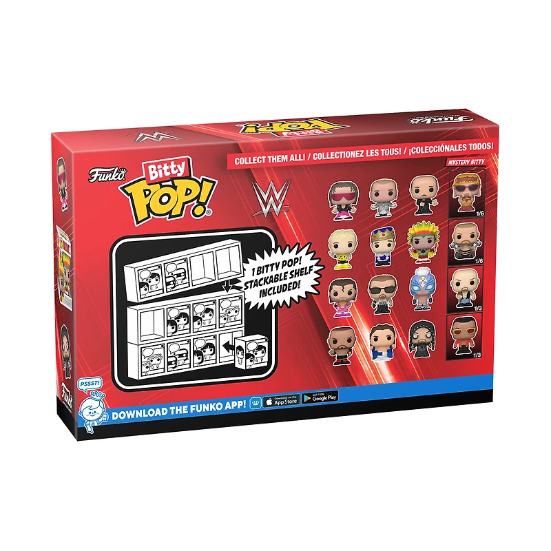 Funko Bitty POP! WWE Vinyl Figure Set 4-Pack (Bret Hart, Shawn Michaels, Gene Okerlund