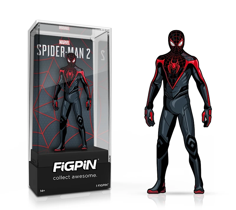 FiGPiN Marvel Spider-Man Miles Morales Collectible 3-in Enamel Pin GameStop Exclusive