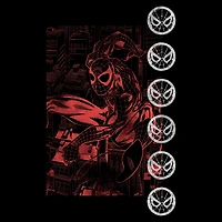 Marvel Spider-Man Line Art Black Unisex Short Sleeves T-Shirt