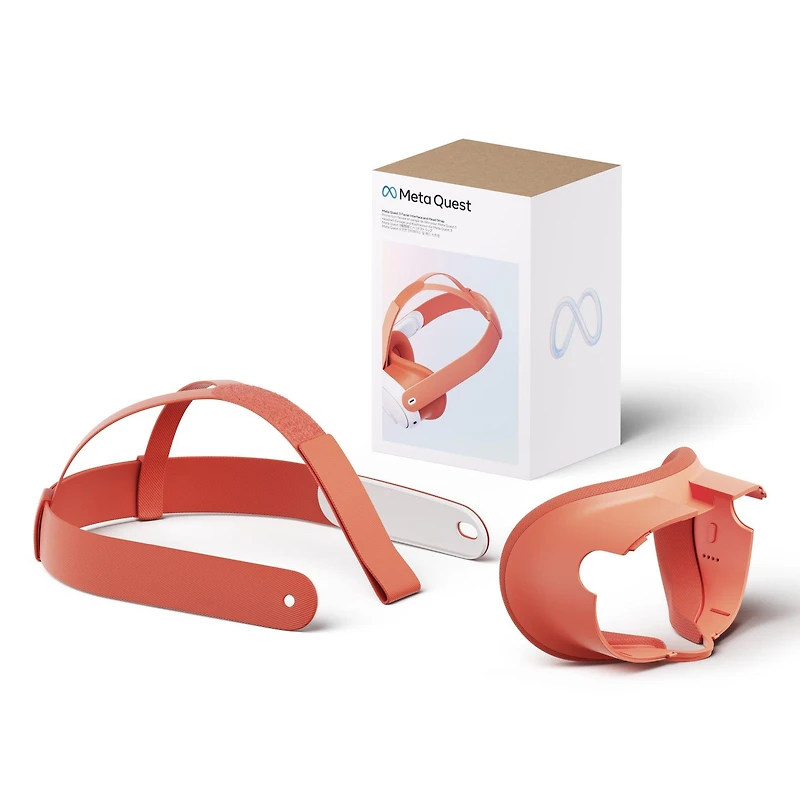 Meta Quest 3 Fabric Facial Interface and Head Strap Blood Orange