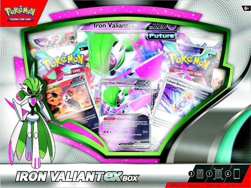 Pokemon Trading Card Game: Roaring Moon ex or Iron Valiant ex Deluxe Battle Box (Styles May Vary