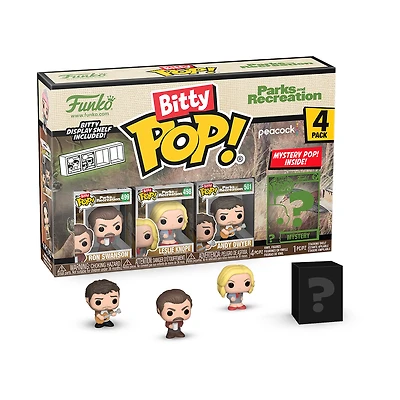 Funko Bitty POP! Parks and Recreation Vinyl Figure Set 4-Pack (Ron Swanson, Leslie Knope, Andy Dwyer