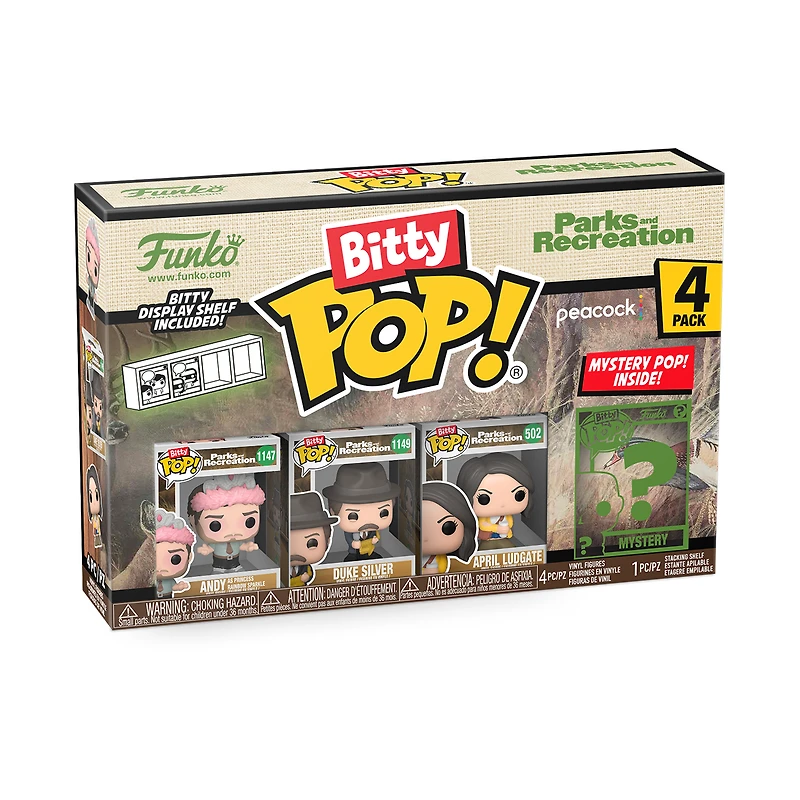 Funko Bitty POP! Parks and Recreation Vinyl Figure Set 4-Pack (Andy, Duke Silver, April Ludgate