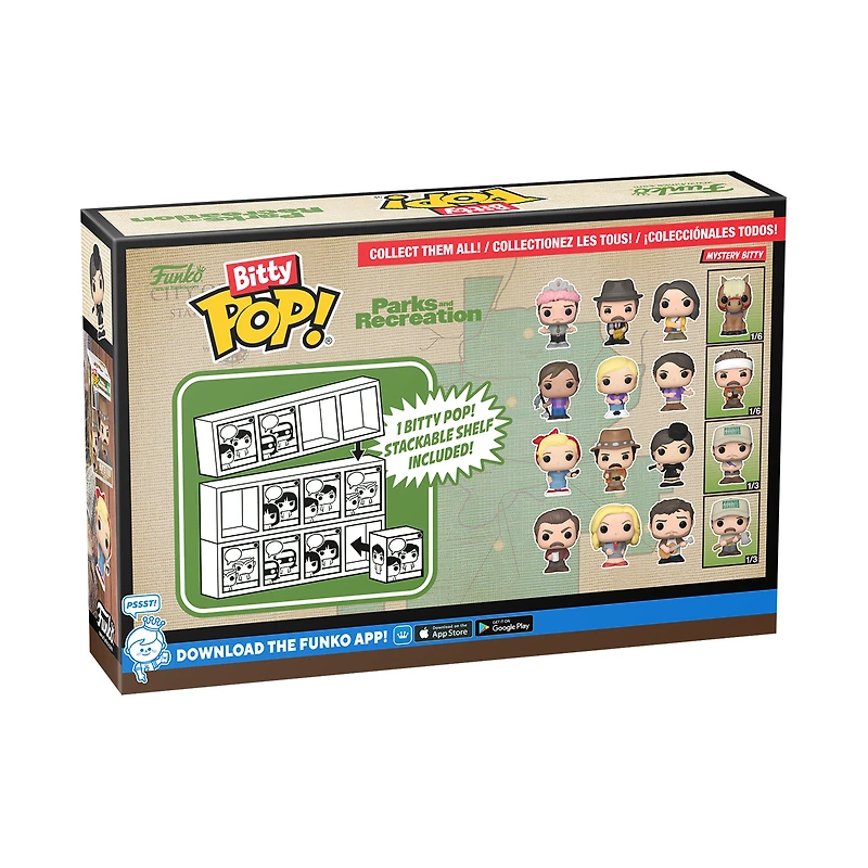 Funko Bitty POP! Parks and Recreation Vinyl Figure Set 4-Pack (Leslie the Riveter, Hunter Ron, Janet Snakehole