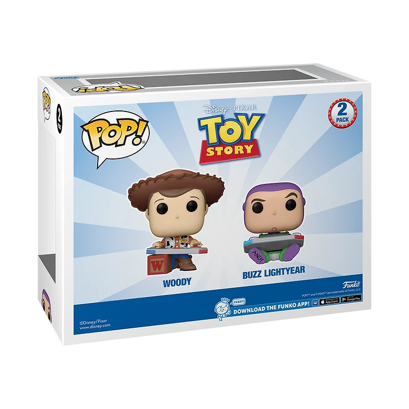 Funko POP! Vinyl: Toy Story Woody and Buzz Vinyl Figure Set 2-Pack Entertainment Expo Exclusive