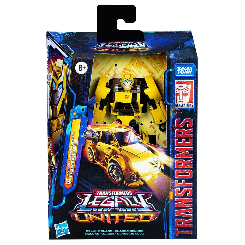 Hasbro Transformers Legacy United Deluxe Class Animated Universe Bumblebee 5.5-in Action Figure