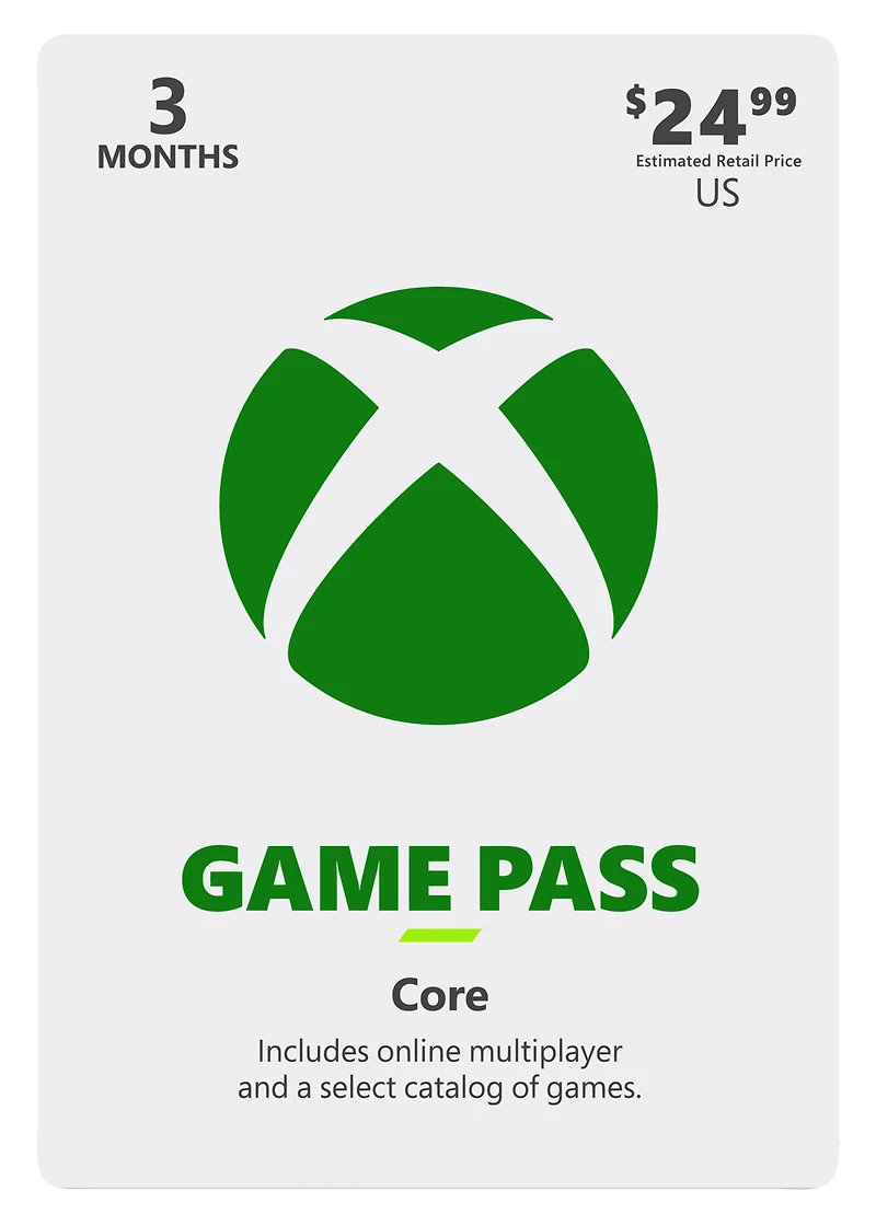 Xbox Game Pass Core 3 Month
