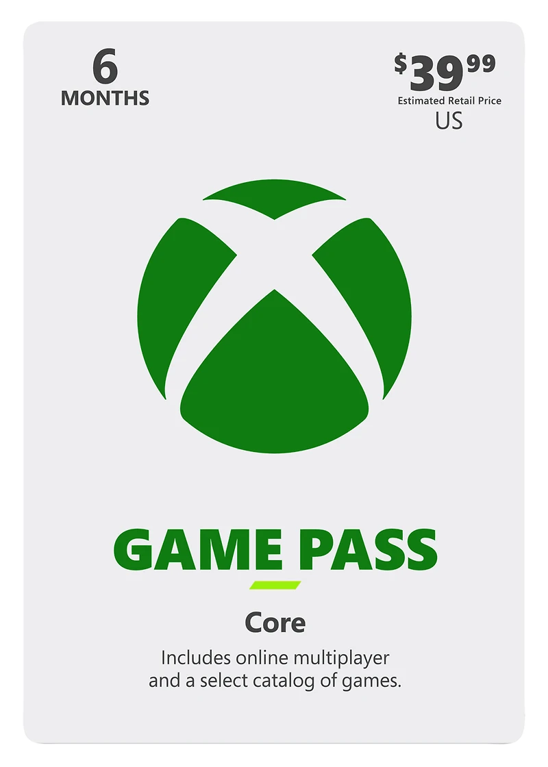 Xbox Game Pass Core 6 Month