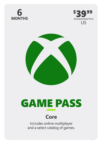 Xbox Game Pass Core 6 Month