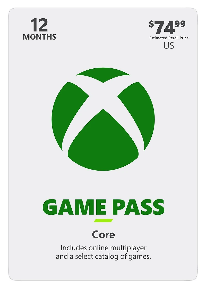 Xbox Game Pass Core 12 Month