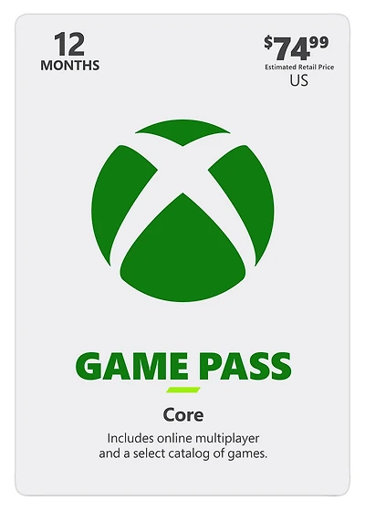 Xbox Game Pass Core 12 Month