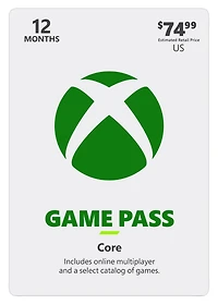 Xbox Game Pass Core 12 Month