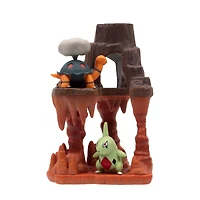 Jazwares Pokemon 6-in Volcanic Cave Environment Figure Pack with 2-in Figure Larvitar and Torkoal