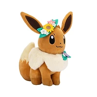 Jazwares Pokemon Eevee with Flower Crown 8-in Plush