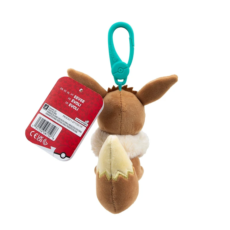 Jazwares Pokemon Eevee 3.5-in Clip-on Plush
