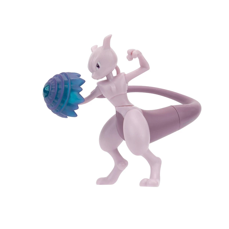 Jazwares Pokemon MewTwo 4.5-in Battle Feature Figure