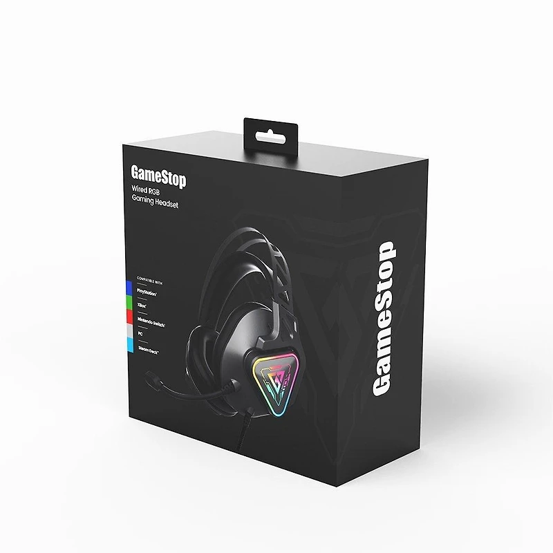 GameStop Wired RGB Pro Headset for PlayStation 5, Xbox Series X/S, Nintendo Switch
