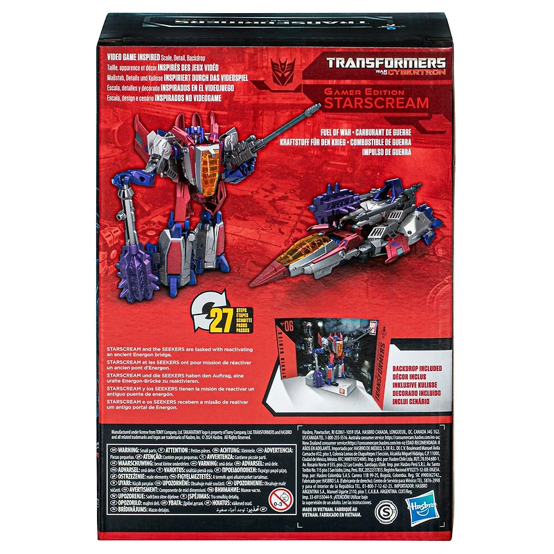 Hasbro Transformers Toys Studio Series Voyager Class Starscream Gamer Edition 6.5-in Action Figure