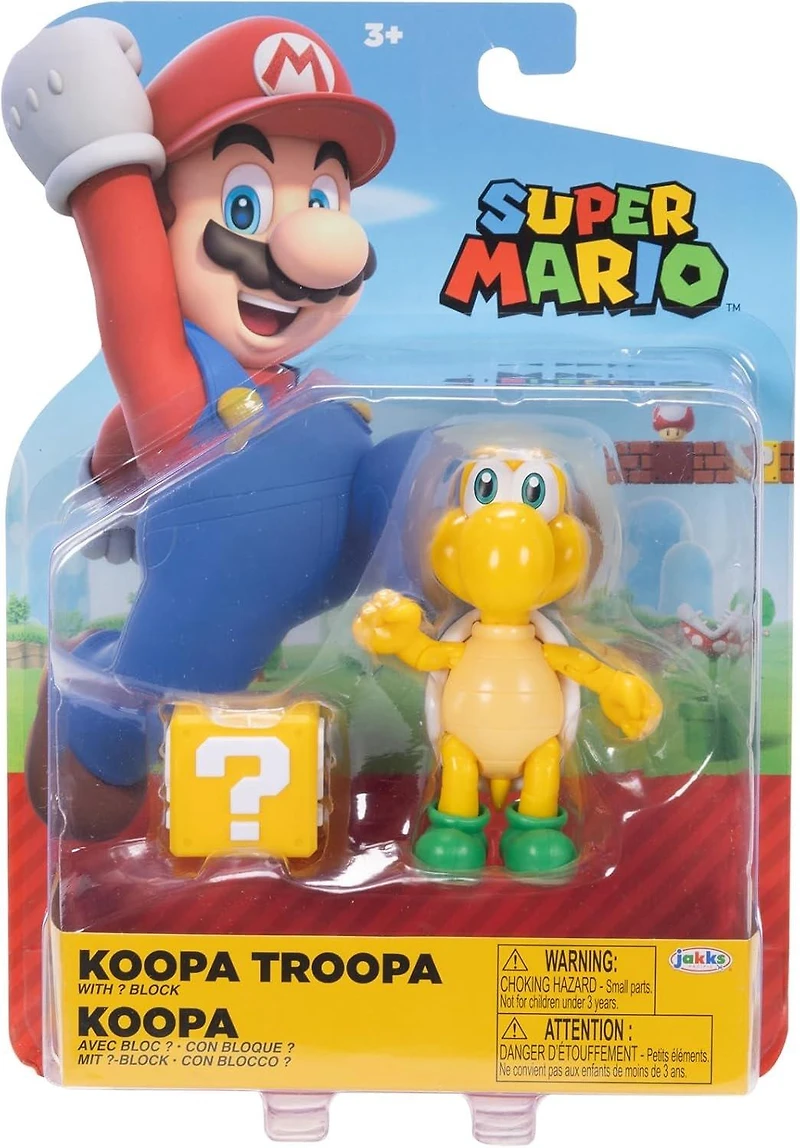 Jakks Pacific Super Mario Green Koopa Troopa 4-in Figure
