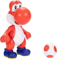 Jakks Pacific Super Mario Red Yoshi 4-in Action Figure with Red Egg