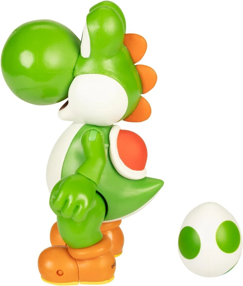 Jakks Pacific Super Mario Green Yoshi 4-in Action Figure with Egg